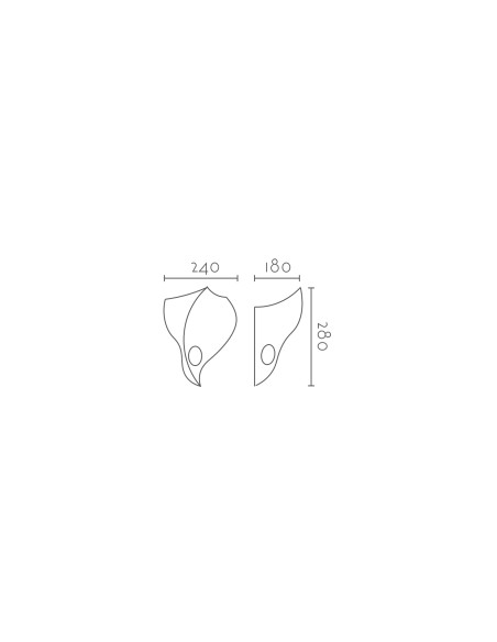 Aplique de pared modelo ESTELA LED Dimable en color Blanco
