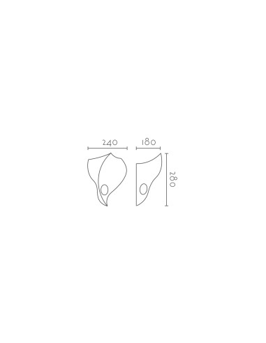 Aplique de pared modelo ESTELA LED en color Blanco