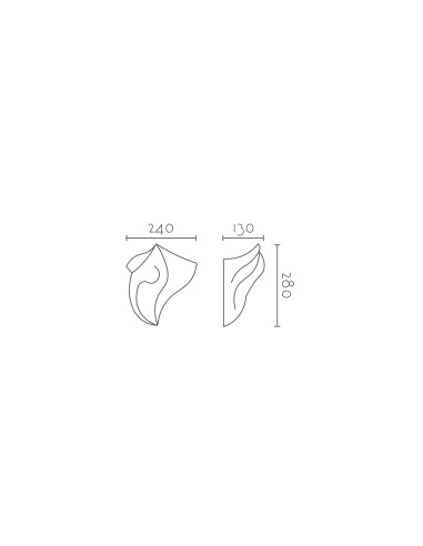 Aplique de pared modelo FLAP LED en color Blanco