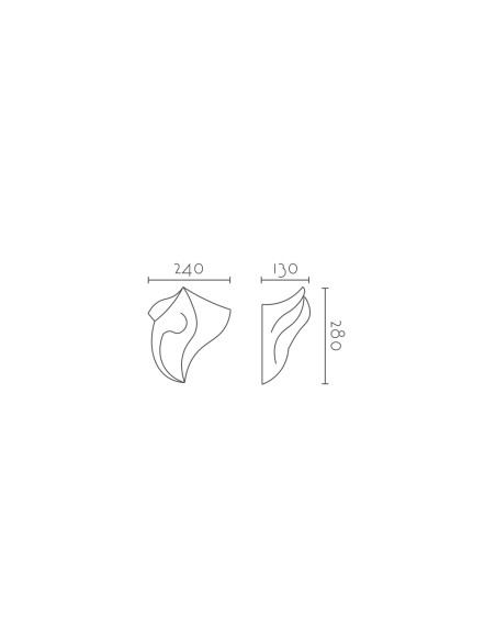 Aplique de pared modelo FLAP LED en color Blanco