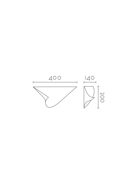 Aplique de pared modelo DIVA LED Dimable en color Blanco