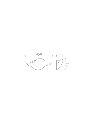 Aplique de pared modelo DUNA - 1xE27 en color Blanco para 1xE27 (no incluida)