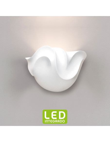 Aplique de pared modelo GLASS LED en color Blanco