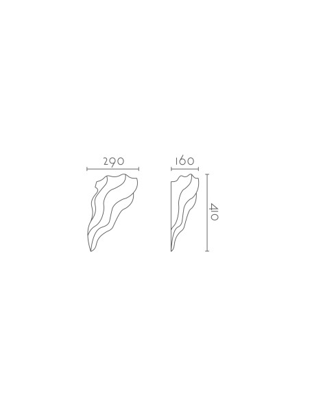 Aplique de pared modelo FLAMA LED Dimable en color Blanco