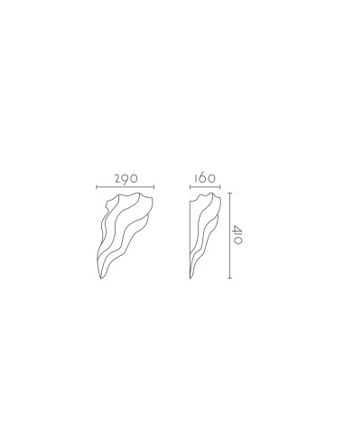 Aplique de pared modelo FLAMA LED en color Blanco
