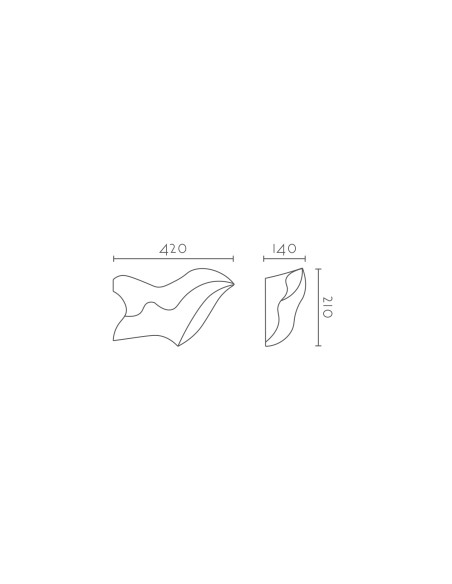 Aplique de pared modelo FLETXA - 1xE27 en color Blanco para 1xE27 (no incluida)