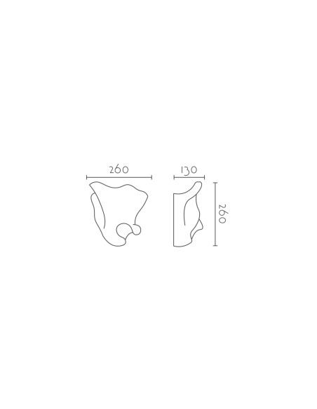 Aplique de pared modelo DANDY - 1xE27 en color Blanco para 1xE27 (no incluida)