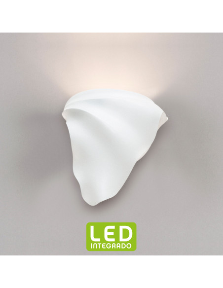 Aplique de pared modelo CRATER LED en color Blanco