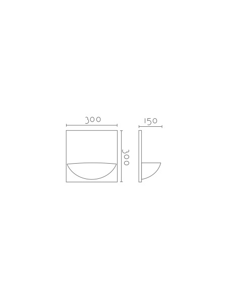 Aplique de pared modelo CONCA - 1xE27 en color Blanco para 1xE27 (no incluida)