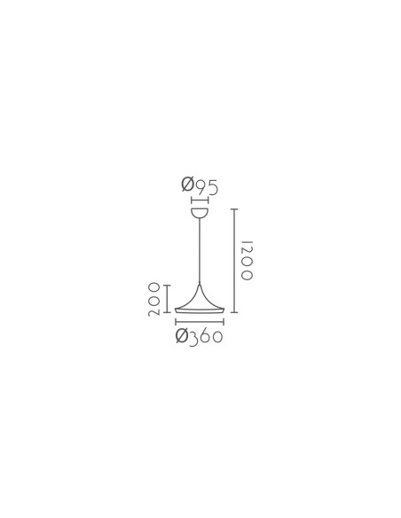 Lámpara colgante modelo MD6003A para 1xE27 (no incluida)