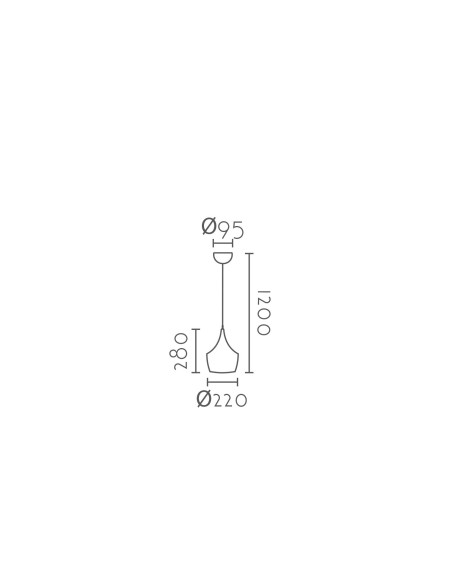Lámpara colgante modelo MD6150 para 1xE27 (no incluida)