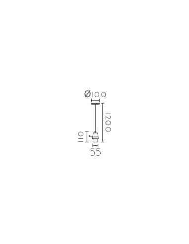 Lámpara colgante modelo MD4110-BK en color Negro para 1xE27 (no incluida)