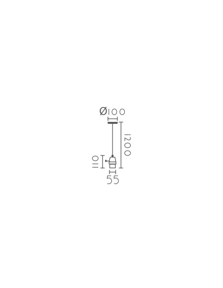 Lámpara colgante modelo MD4110-BK en color Negro para 1xE27 (no incluida)