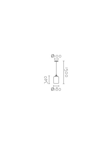 Lámpara colgante modelo MSZ12441-CL en color Transparente para 1xE27 (no incluida)