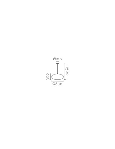 Lámpara colgante modelo SAT PE600 OPAL en color Blanco Opal