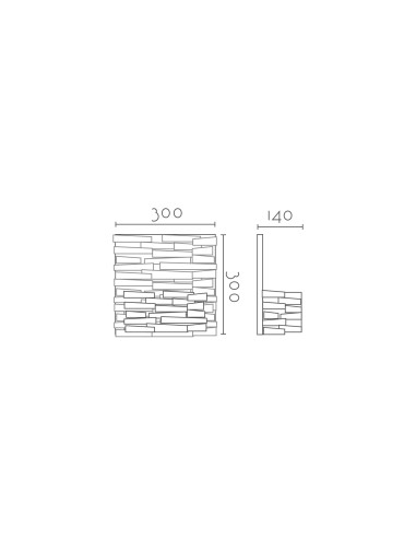 Aplique de pared modelo ANETO - 1xE27 en color Blanco para 1xE27 (no incluida)