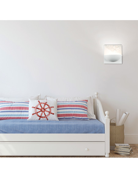 Aplique de pared modelo CAPRI - 1xE27 en color Blanco para 1xE27 (no incluida)