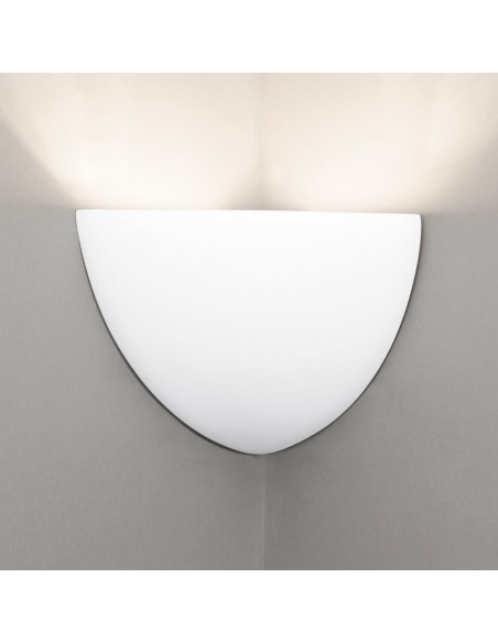 Aplique de pared modelo ESFERA CORNER 350 - 1xE27 en color Blanco para 1xE27 (no incluida)