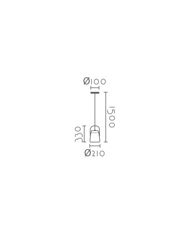 Lámpara colgante modelo MD2337 para 1xE27 (no incluida)