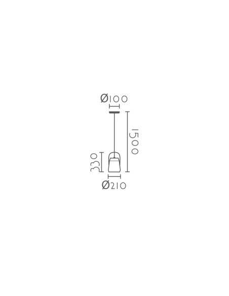 Lámpara colgante modelo MD2337 para 1xE27 (no incluida)