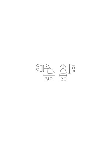 Aplique de pared modelo MB4279-BK en color Negro para 1xE27 (no incluida)