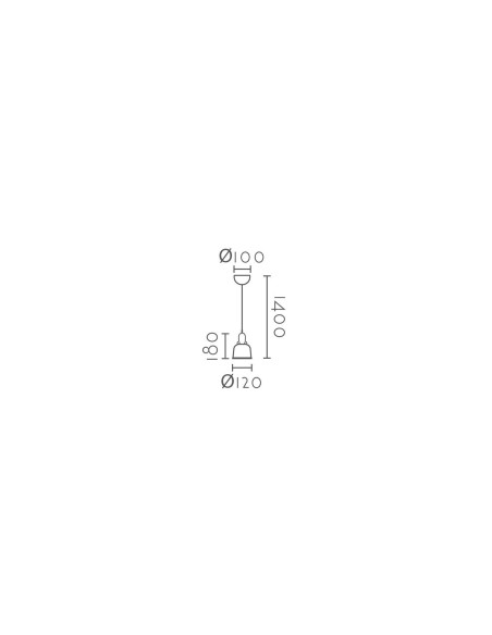 Lámpara colgante modelo MD6176 para 1xE27 (no incluida)