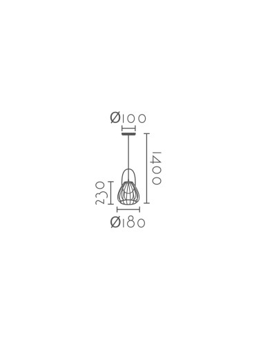 Lámpara colgante modelo MD2210 para 1XG9 (no incluida)