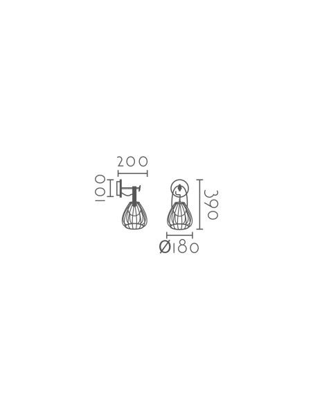Aplique de pared modelo MB2212 para 1XG9 (no incluida)