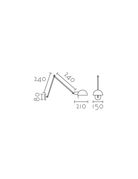 Aplique de pared modelo MB6143-2W en color Blanco para 1xE27 (no incluida)