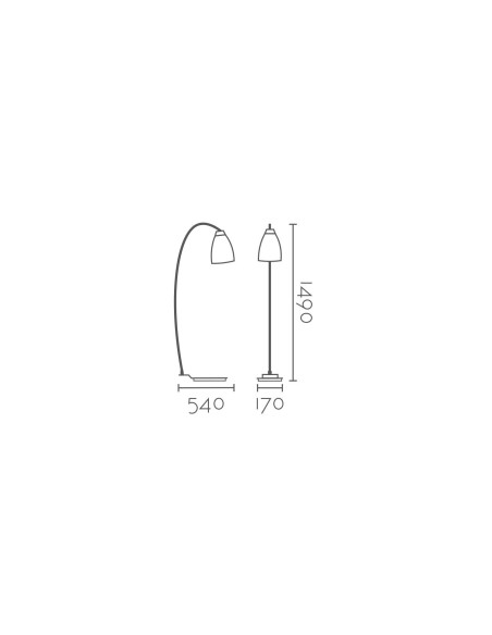 Lámpara de pie modelo ML2224 para 1xE27 (no incluida)