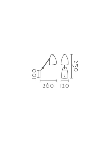 Aplique de pared modelo MB2223 para 1xE27 (no incluida)