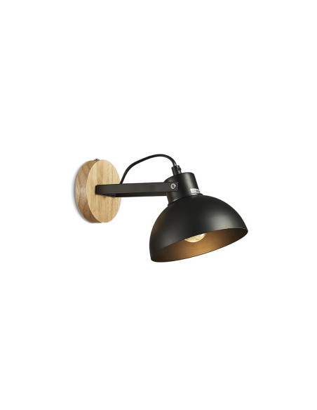 Aplique de pared modelo MB2346-BK en color Negro para 1xE27 (no incluida)
