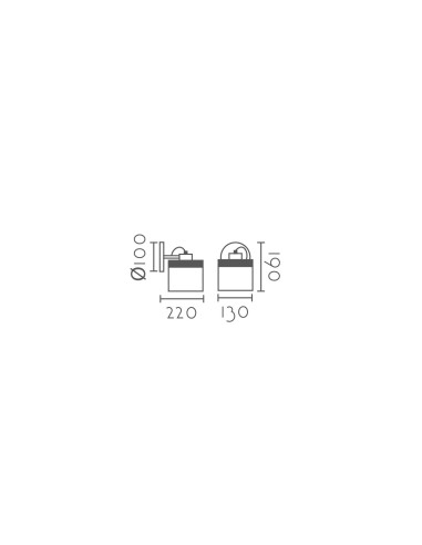 Aplique de pared modelo MB2341-WH en color Blanco