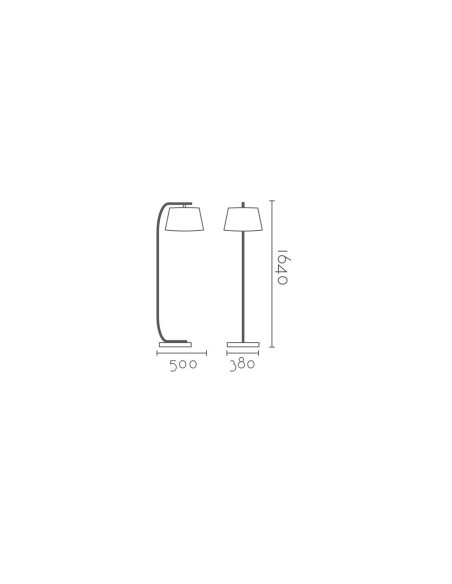 Lámpara de pie modelo ML2260-WH en color Blanco para 1xE27 (no incluida)
