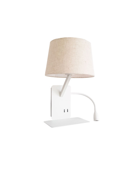 Aplique de pared modelo MB2245-DER en color Blanco para 1xE27 (no incluida)
