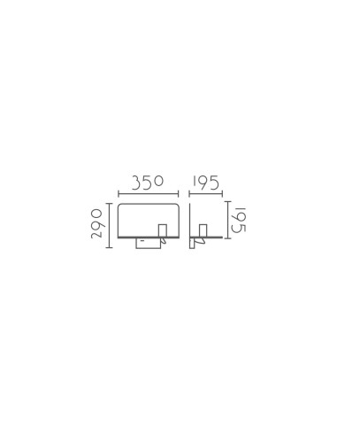 Aplique de pared modelo MB2244 para 1xE27 (no incluida)