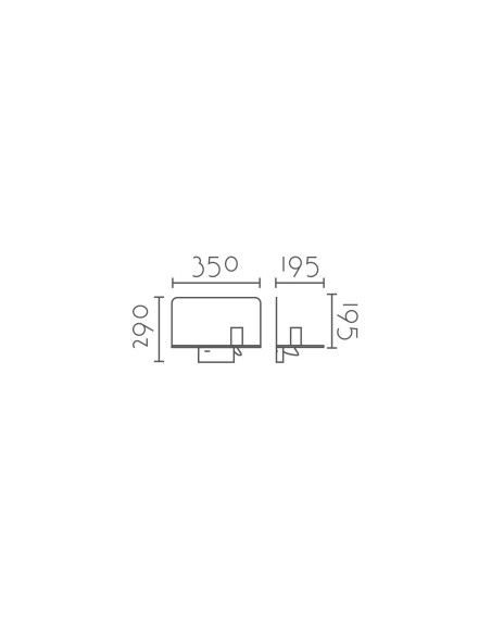 Aplique de pared modelo MB2244 para 1xE27 (no incluida)