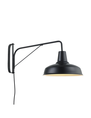 Aplique de pared modelo MB6169-BK en color Negro para 1xE27 (no incluida)