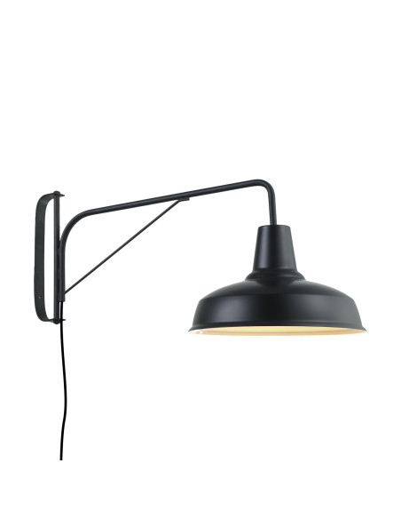 Aplique de pared modelo MB6169-BK en color Negro para 1xE27 (no incluida)