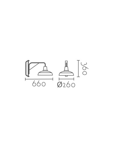 Aplique de pared modelo MB6169-BK en color Negro para 1xE27 (no incluida)