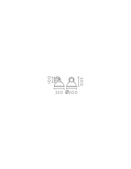 Aplique de pared modelo MB9139-RT en color Gris Rustico para 1xE27 (no incluida)