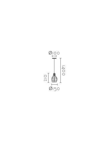 Lámpara colgante modelo MD8071 para 1xE27 (no incluida)