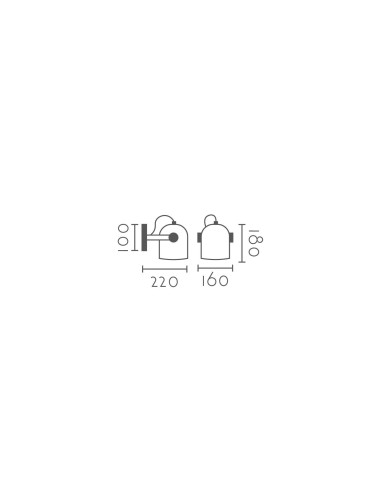Aplique de pared modelo MB2344-WH en color Blanco para 1xE27 (no incluida)