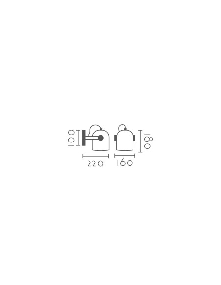 Aplique de pared modelo MB2344-WH en color Blanco para 1xE27 (no incluida)