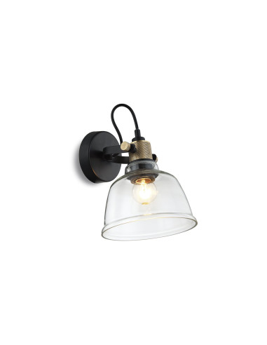 Aplique de pared modelo MB8021S-CL en color Transparente para 1xE27 (no incluida)