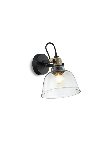 Aplique de pared modelo MB8021S-CL en color Transparente para 1xE27 (no incluida)
