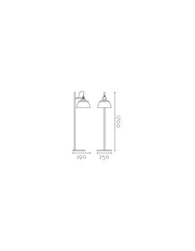 Lámpara de pie modelo ML8021A-1TGD en color Dorado para 1xE27 (no incluida)