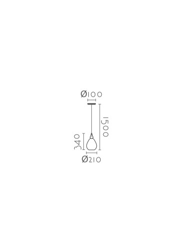 Lámpara colgante modelo B1053 para 1xE27 (no incluida)