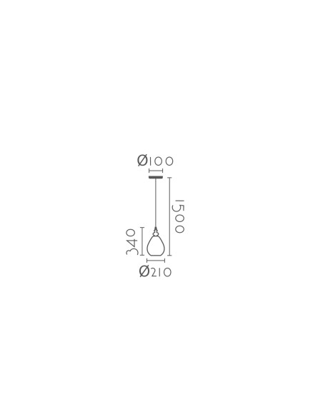 Lámpara colgante modelo B1053 para 1xE27 (no incluida)