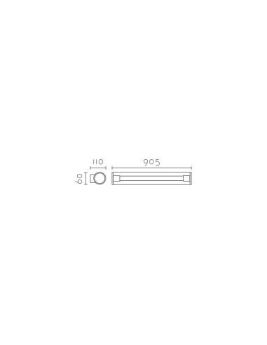 Aplique de pared modelo MB1116-18W en color Cromo